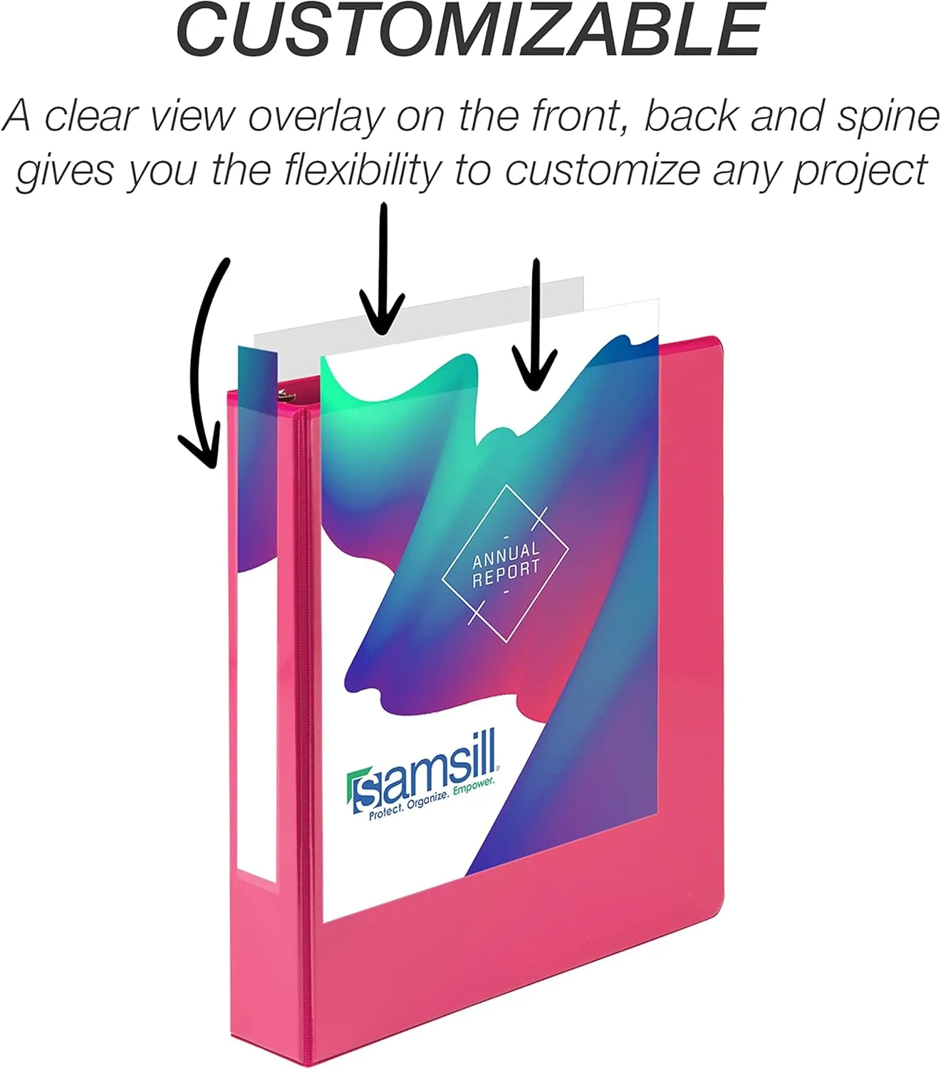 SAMSILL Durable D-Ring View Binders, 3-Ring