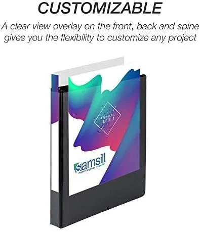 SAMSILL Durable D-Ring View Binders, 3-Ring