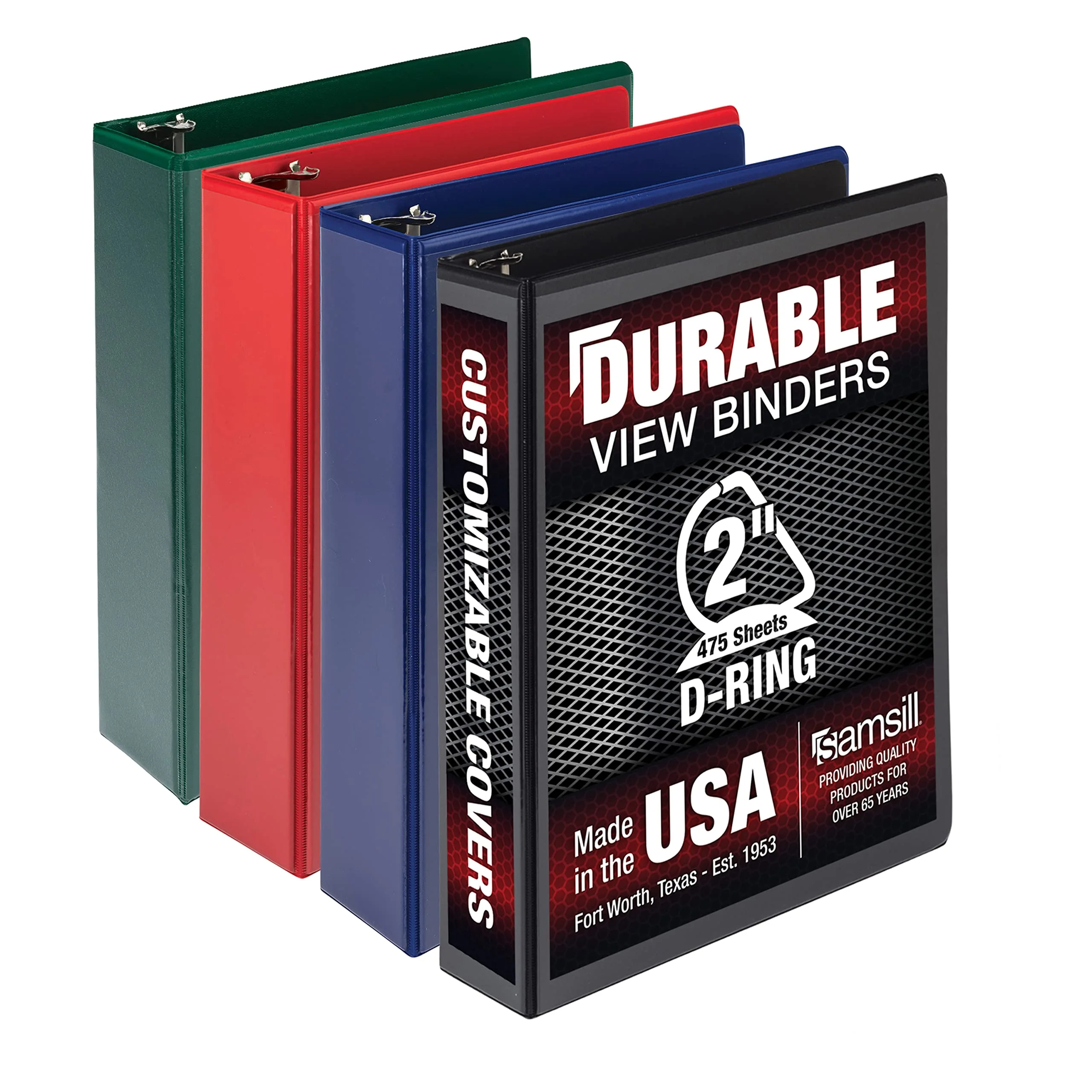 SAMSILL Durable D-Ring View Binders, 3-Ring