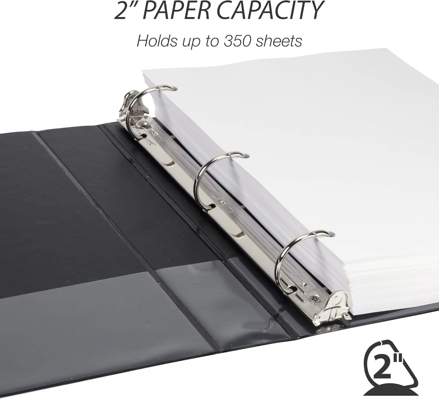 SAMSILL Durable D-Ring View Binders, 3-Ring