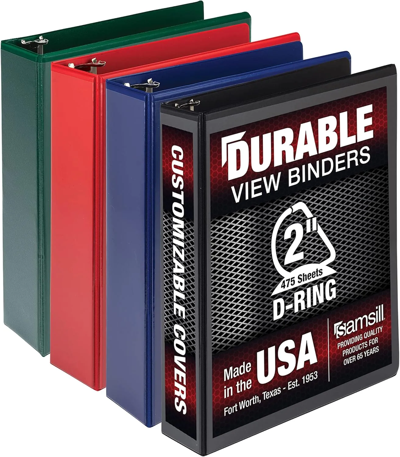 SAMSILL Durable D-Ring View Binders, 3-Ring