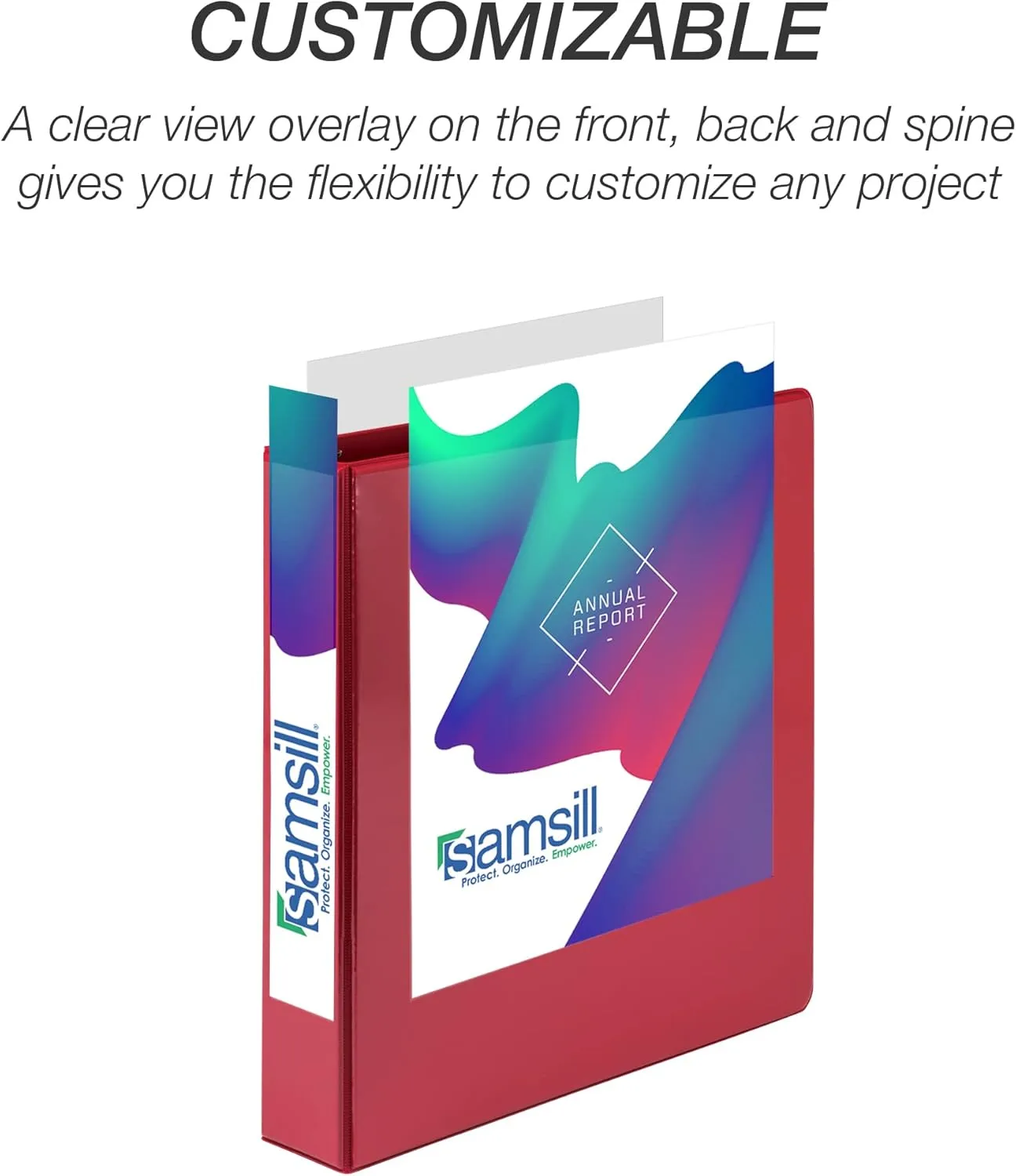 SAMSILL Durable D-Ring View Binders, 3-Ring