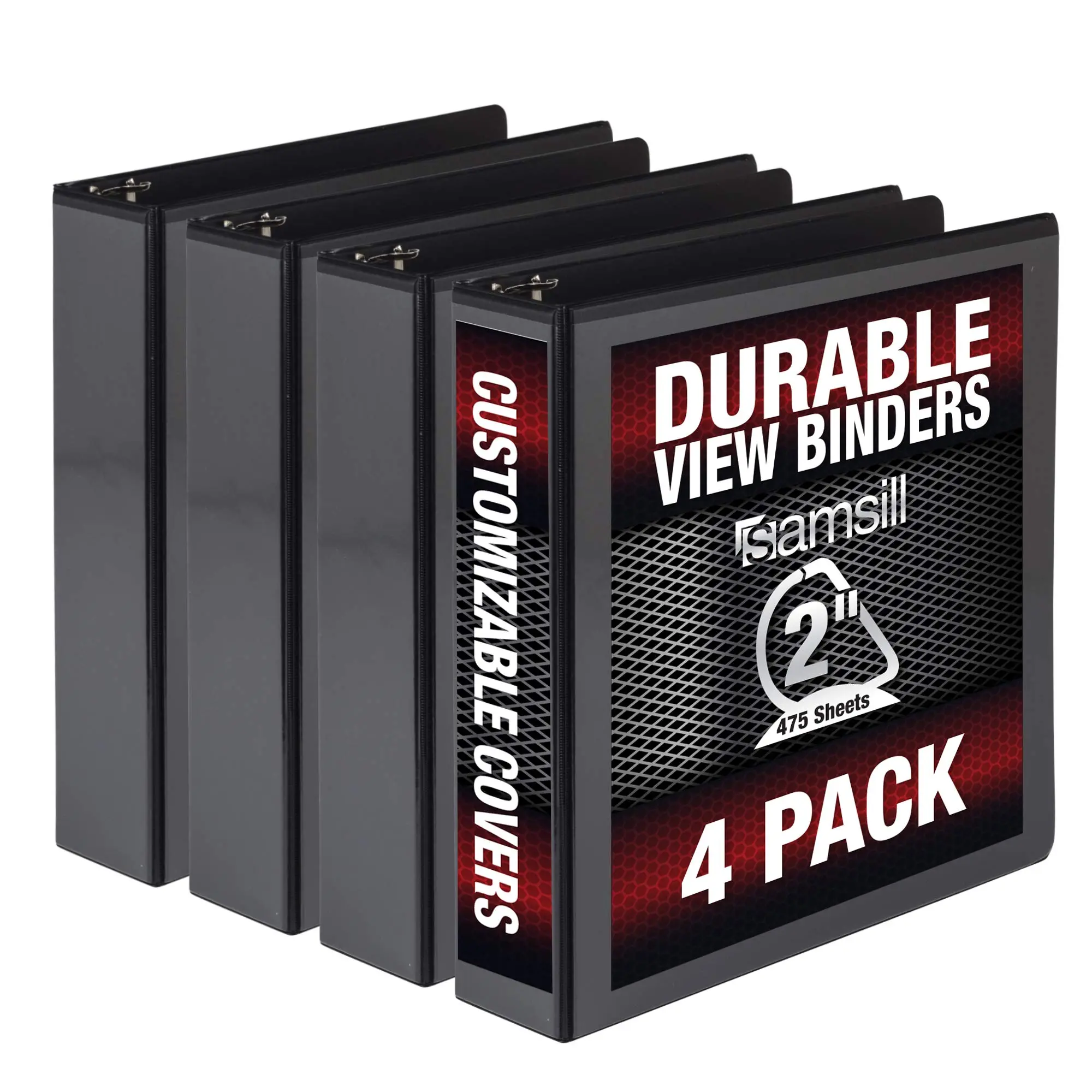 SAMSILL Durable D-Ring View Binders, 3-Ring