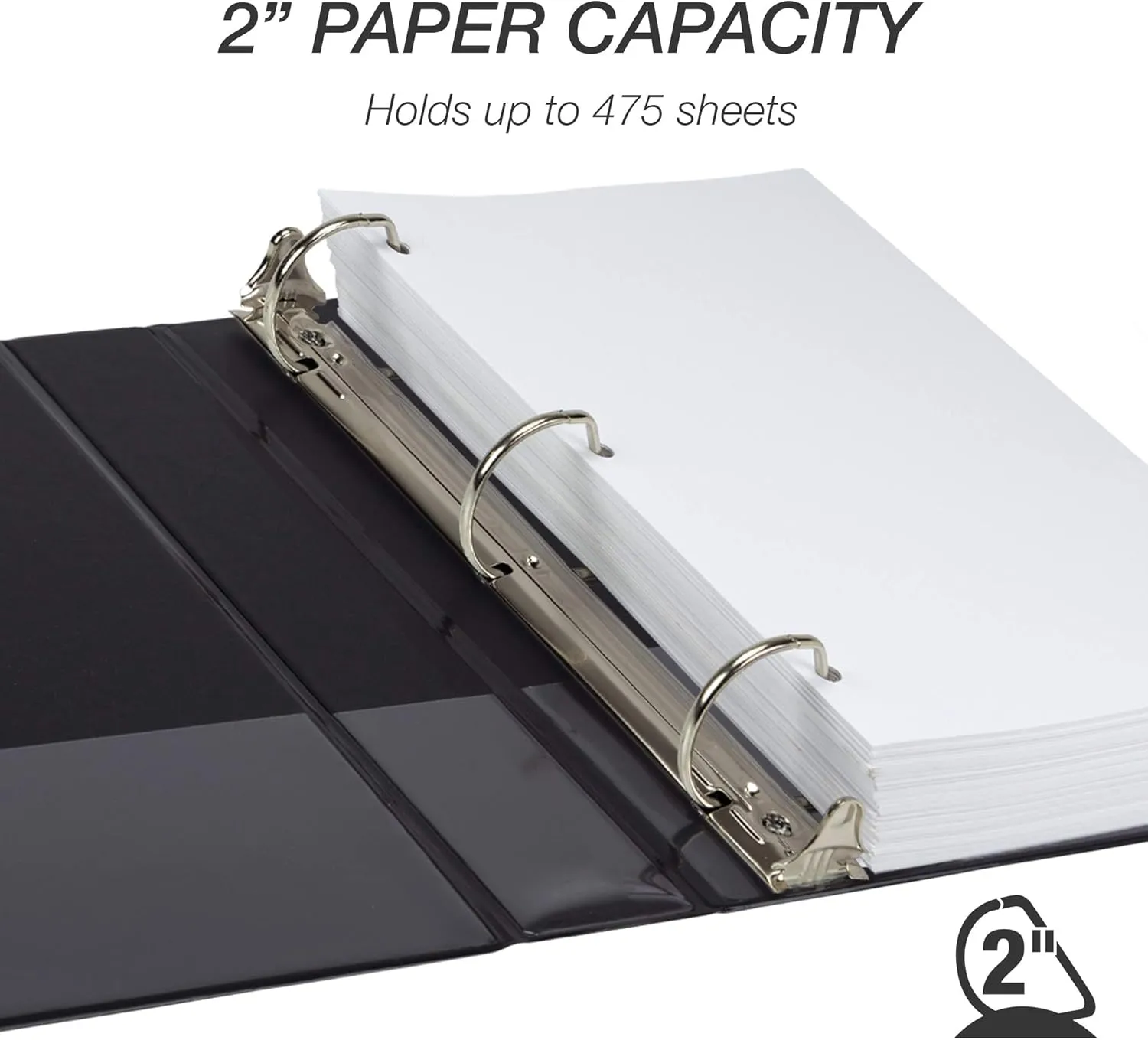 SAMSILL Durable D-Ring View Binders, 3-Ring