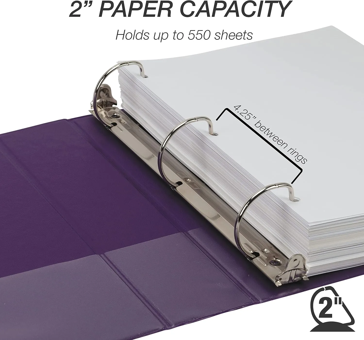SAMSILL Durable D-Ring View Binders, 3-Ring