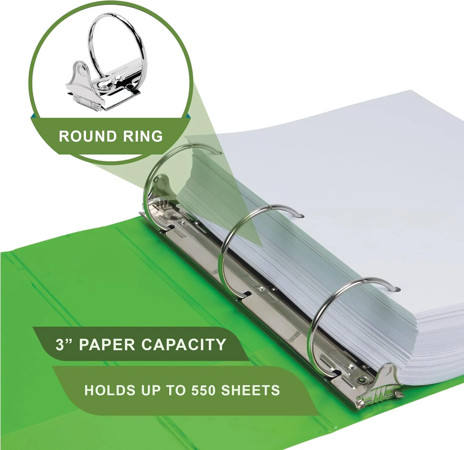 SAMSILL EarthChoice Plant-Based View Binders (3-Ring)
