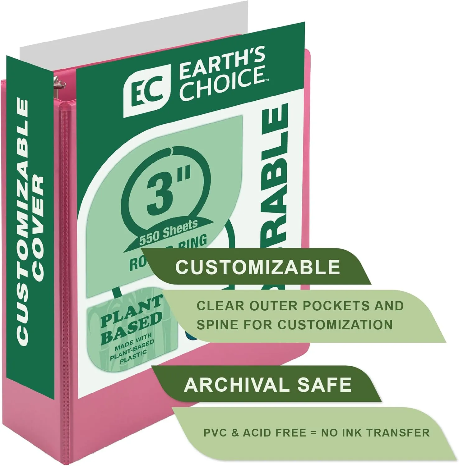 SAMSILL EarthChoice Plant-Based View Binders (3-Ring)