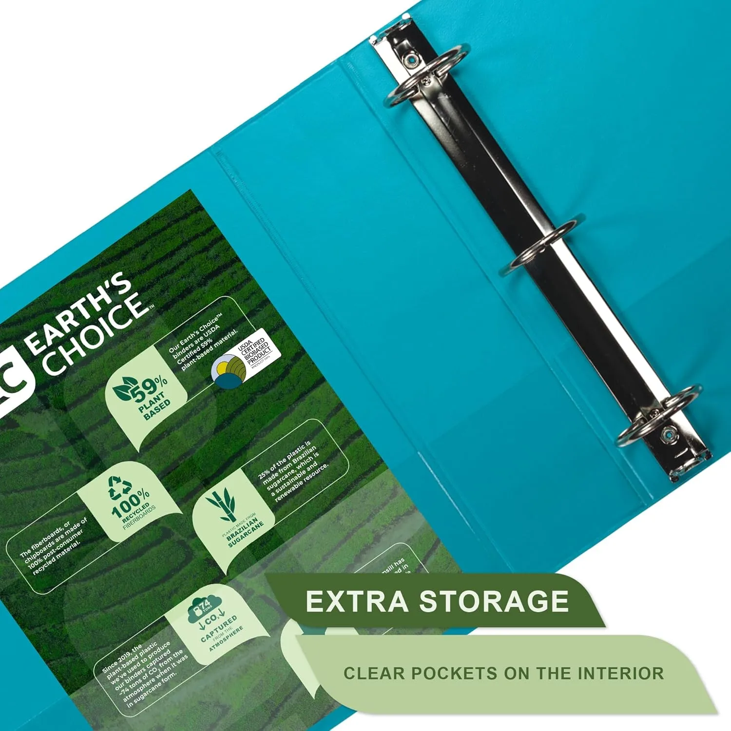 SAMSILL EarthChoice Plant-Based View Binders (3-Ring)