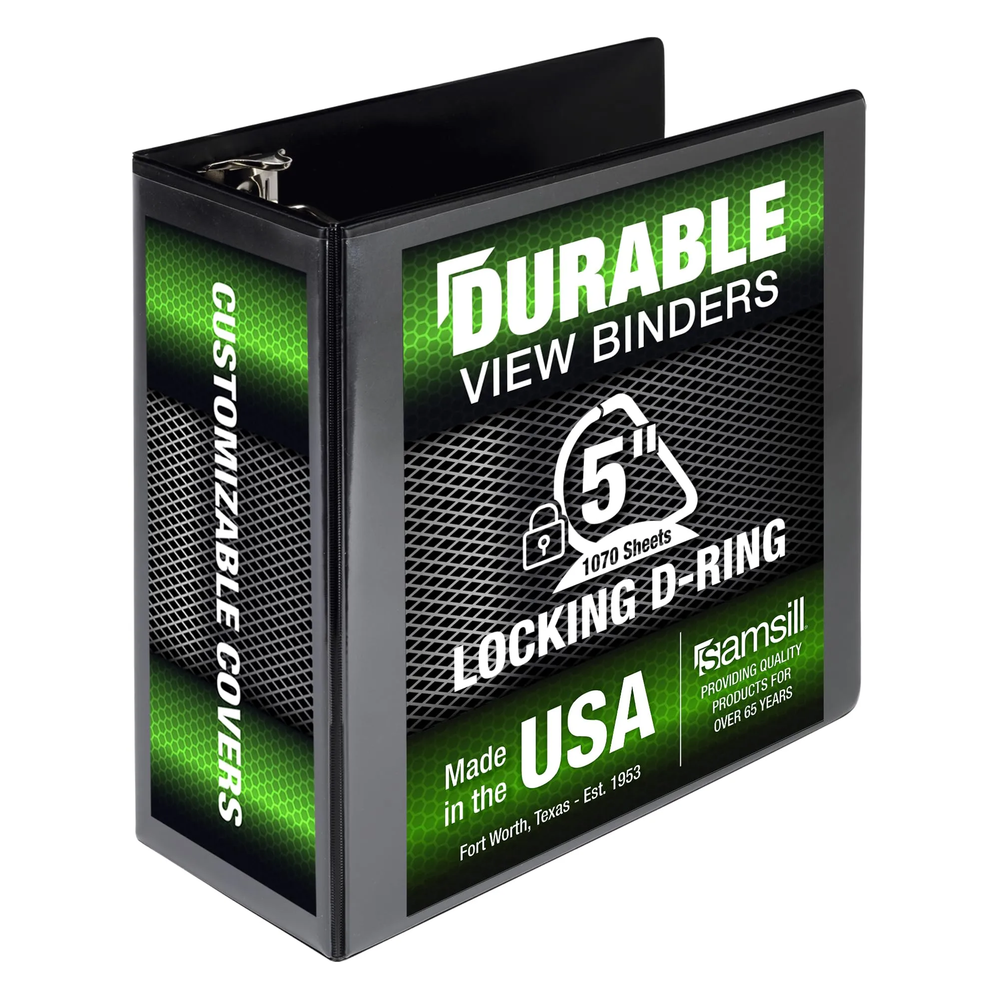 SAMSILL Durable D-Ring View Binders, 3-Ring