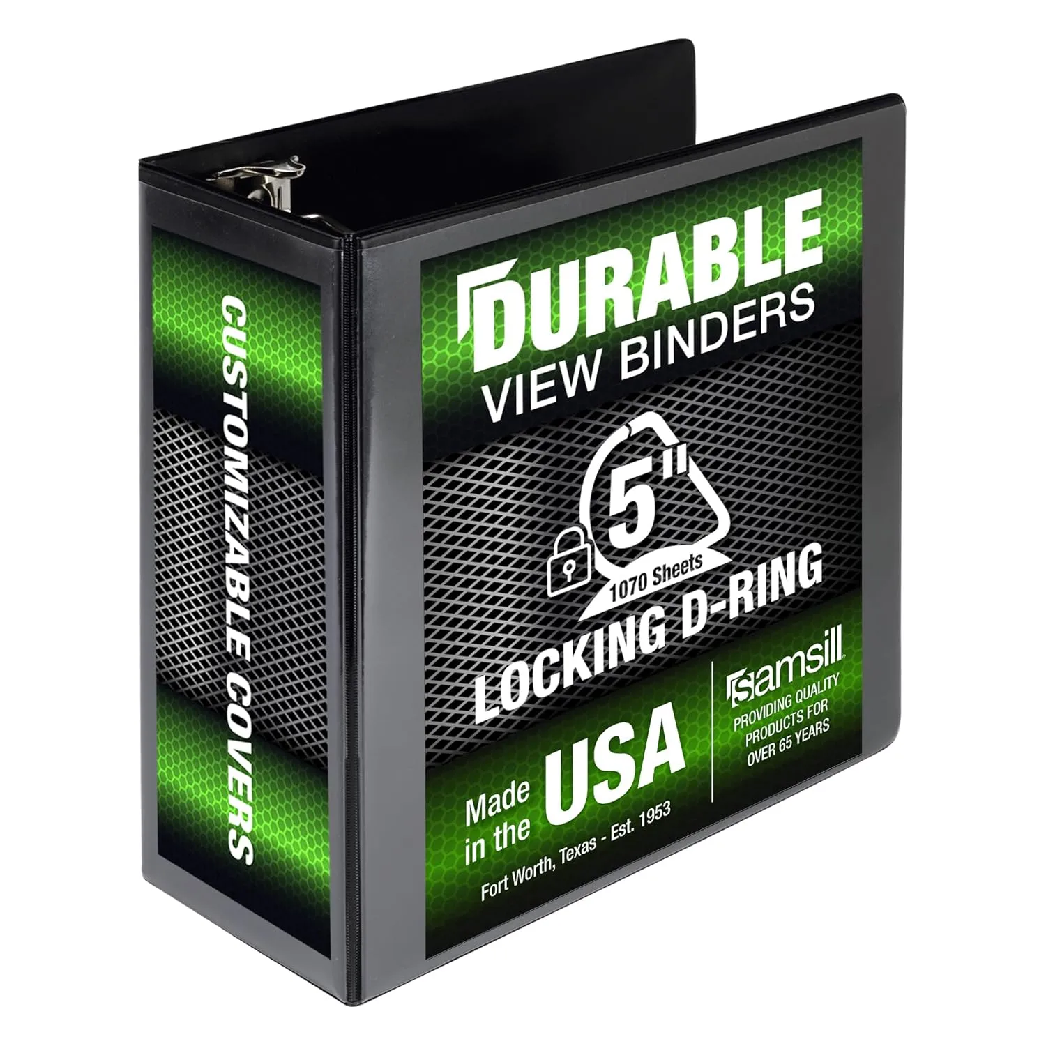 SAMSILL Durable D-Ring View Binders, 3-Ring