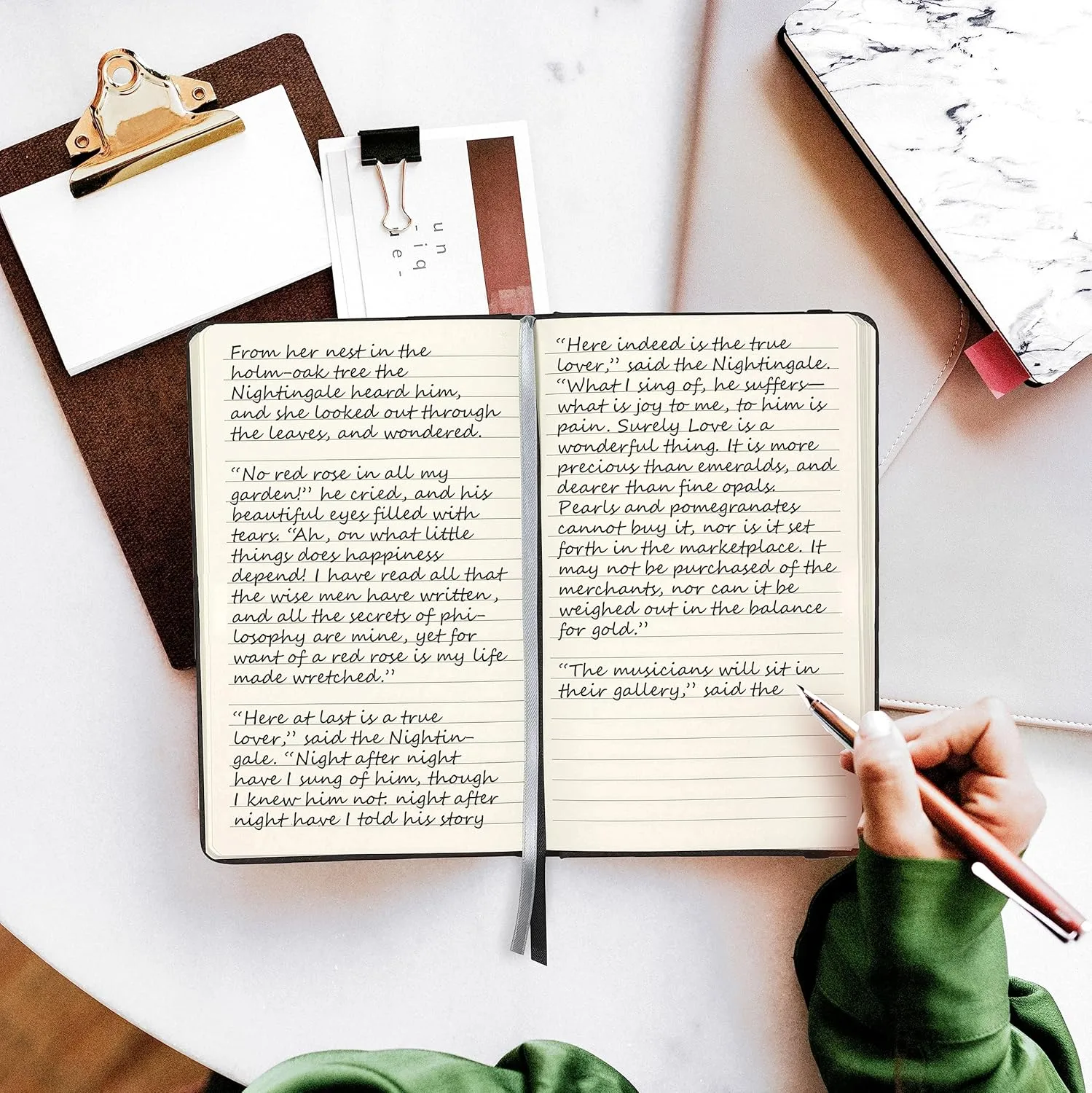 Samsill Classic Hardcover Notebook, 240 Lined Pages, Black, 5.25 x 8.25 in