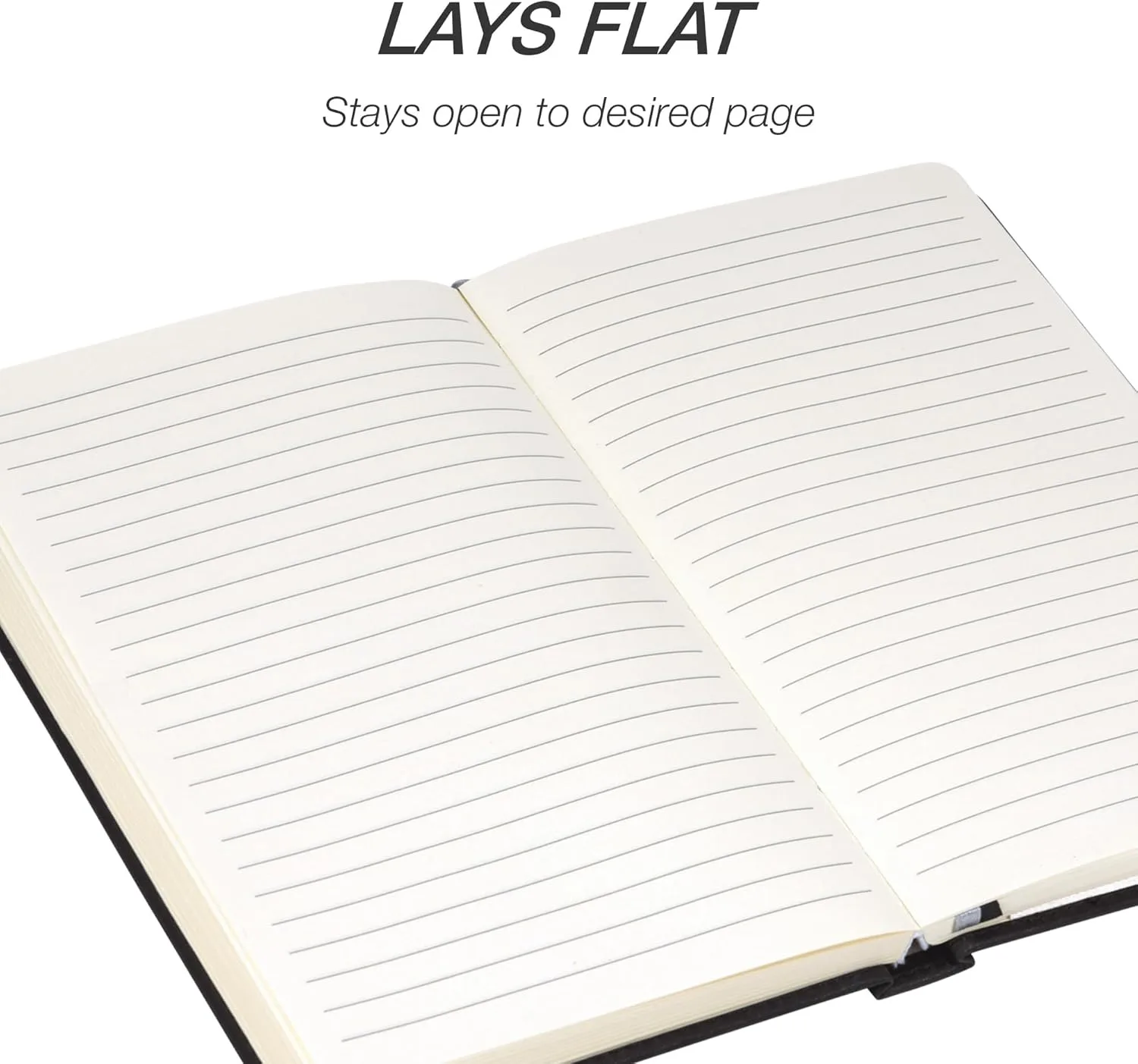 Samsill Classic Hardcover Notebook, 240 Lined Pages, Black, 5.25 x 8.25 in