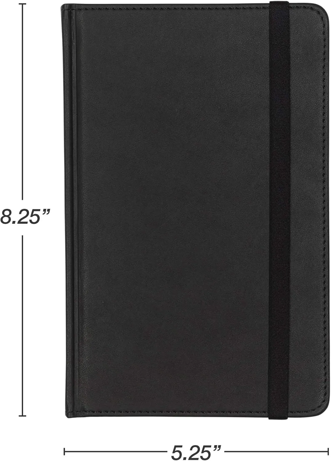 Samsill Classic Hardcover Notebook, 240 Lined Pages, Black, 5.25 x 8.25 in