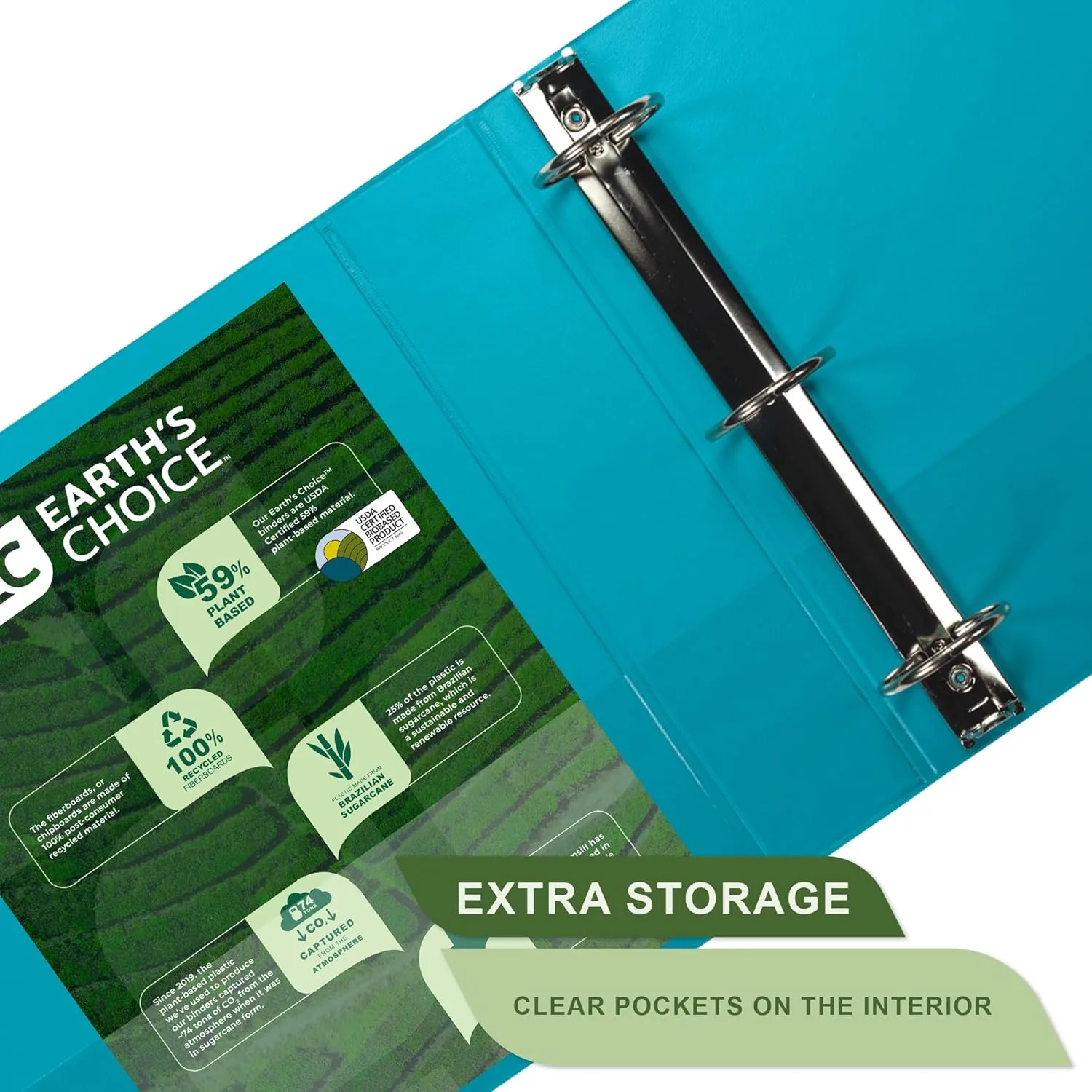 SAMSILL EarthChoice Plant-Based View Binders (3-Ring)