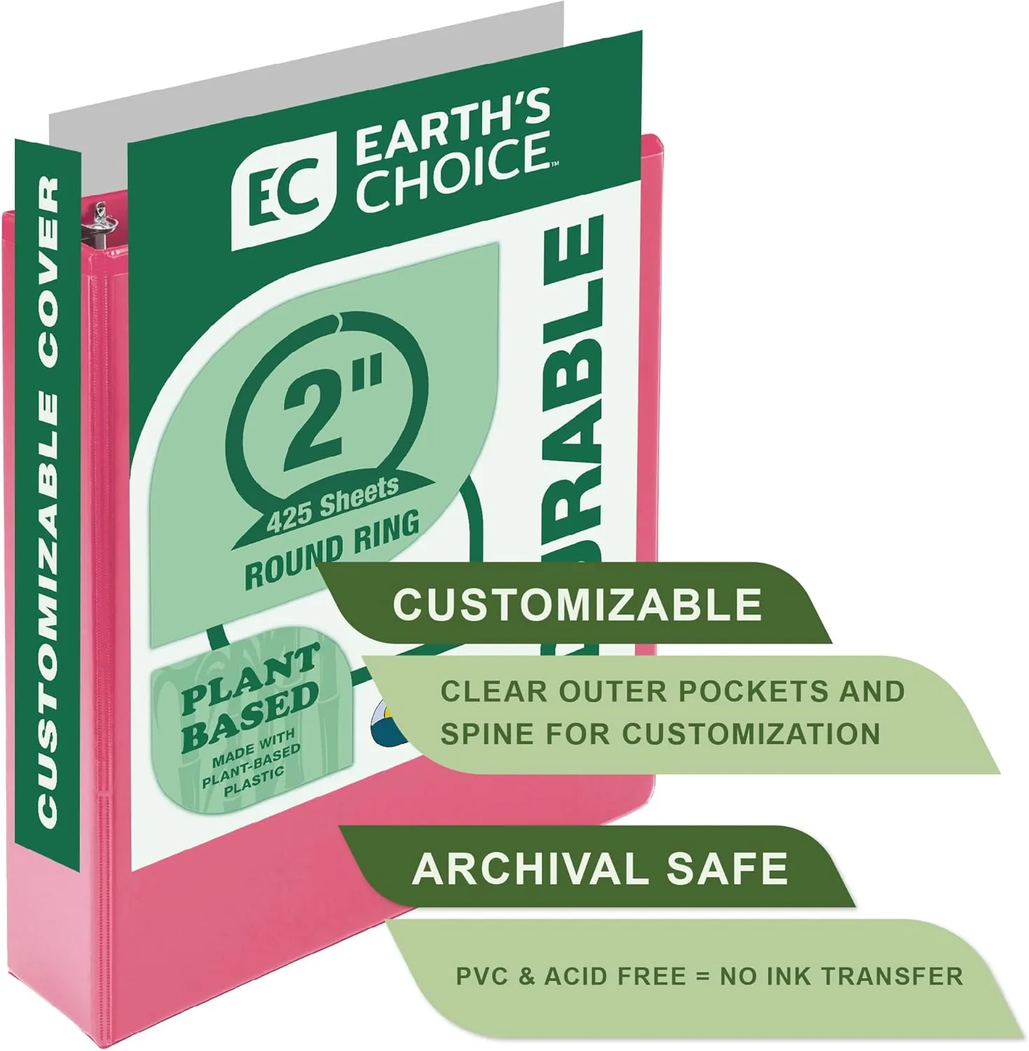 SAMSILL EarthChoice Plant-Based View Binders (3-Ring)