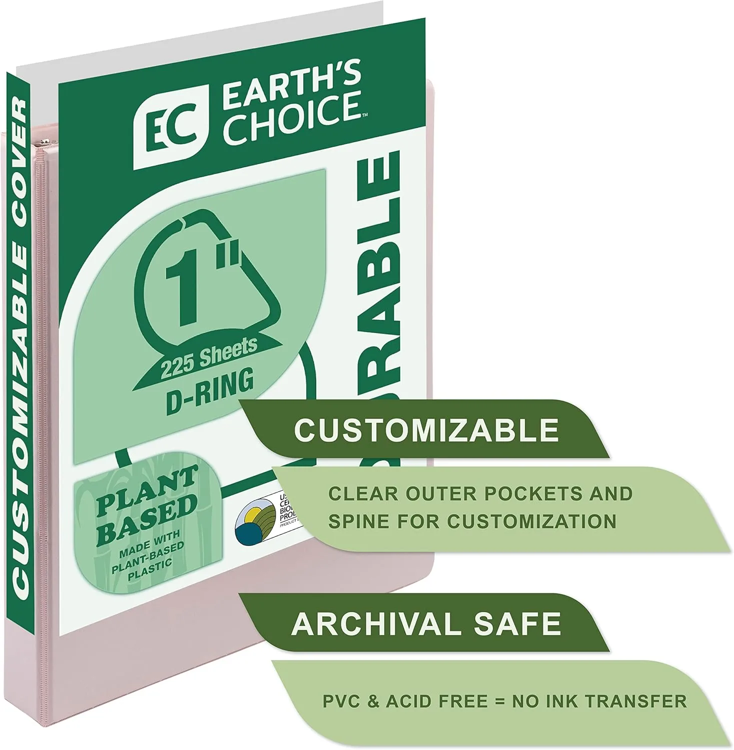 SAMSILL EarthChoice Plant-Based View Binders (3-Ring)