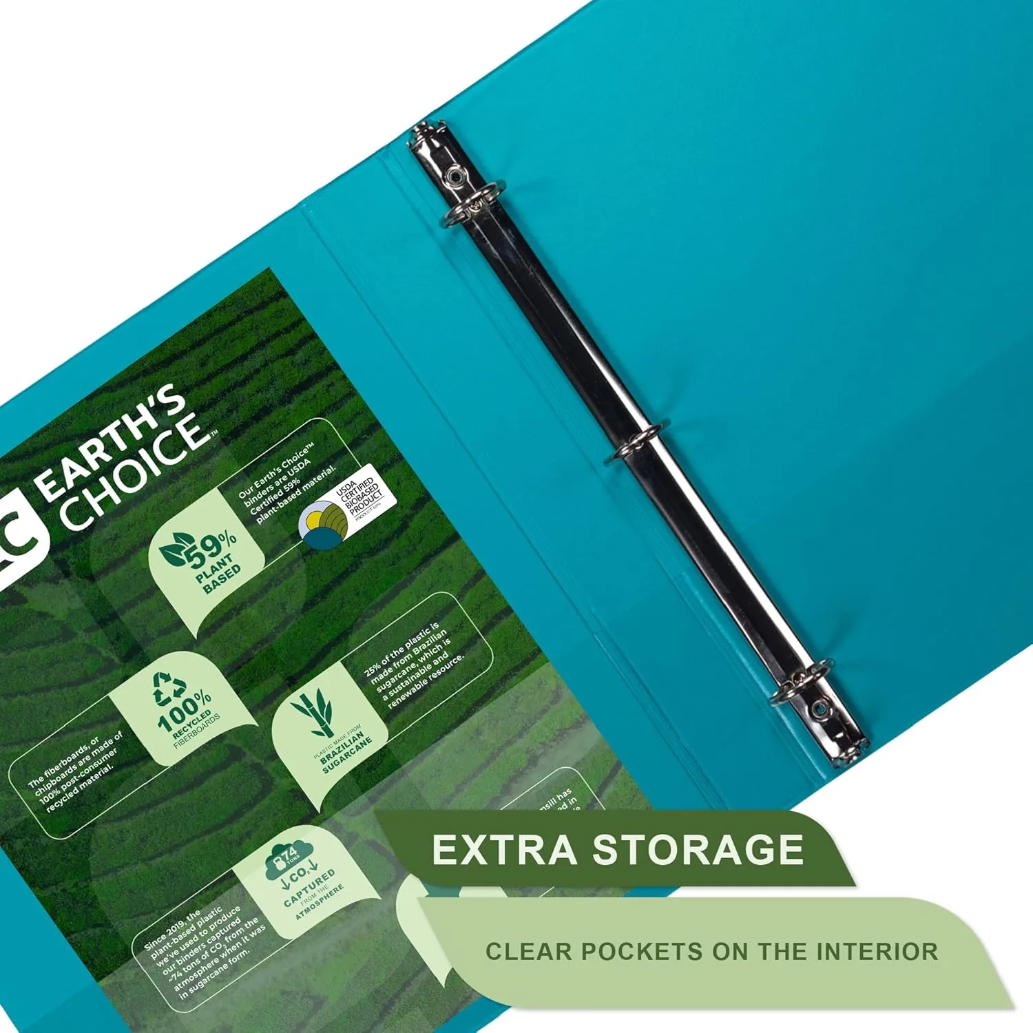 SAMSILL EarthChoice Plant-Based View Binders (3-Ring)