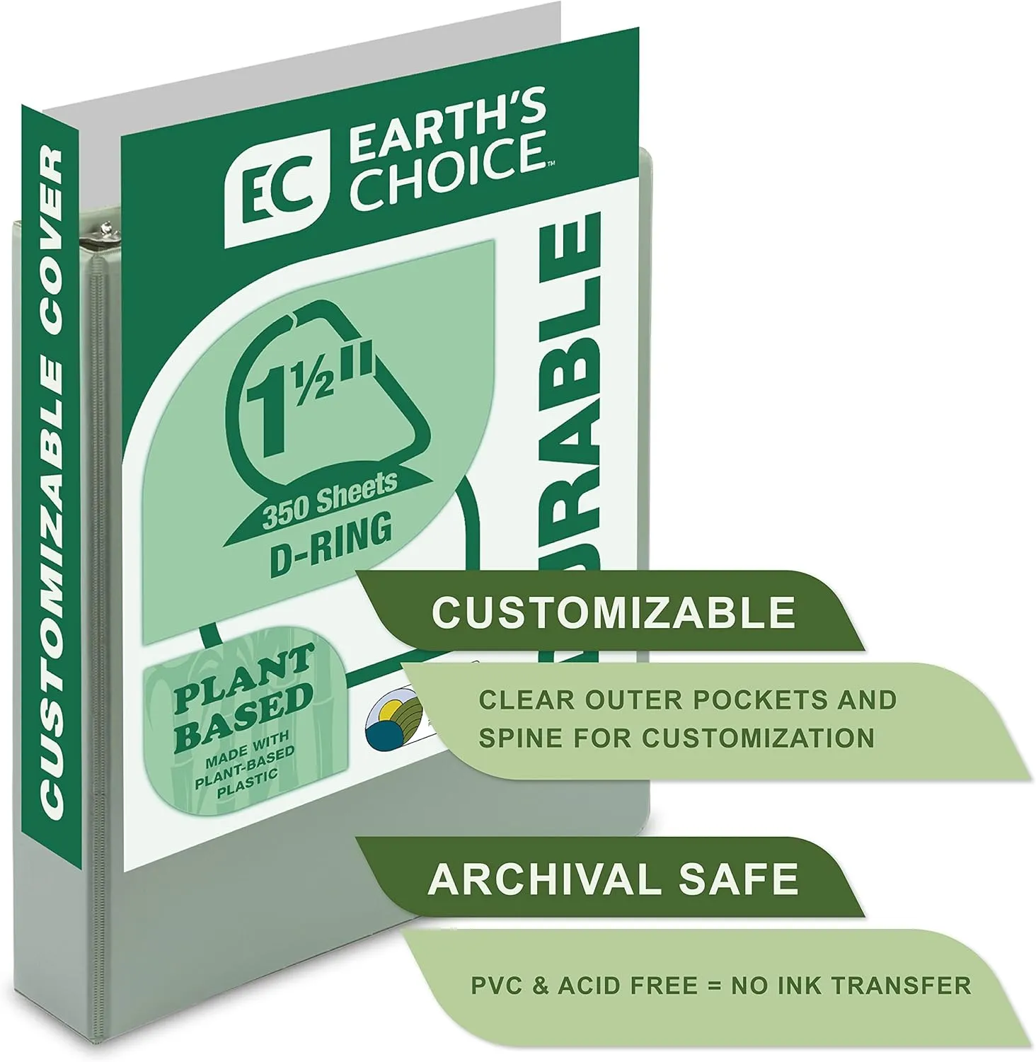SAMSILL EarthChoice Plant-Based View Binders (3-Ring)