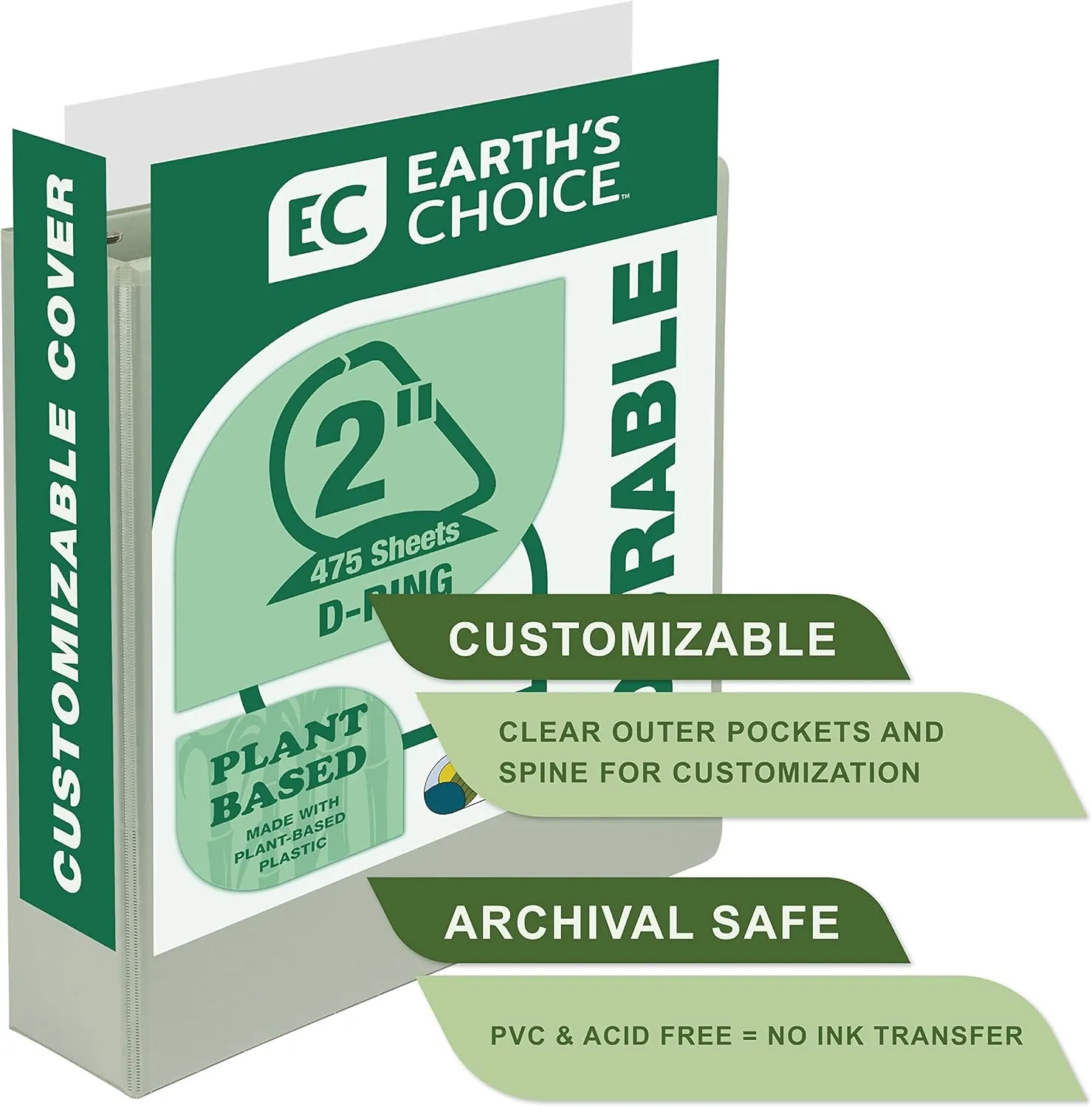 SAMSILL EarthChoice Plant-Based View Binders (3-Ring)