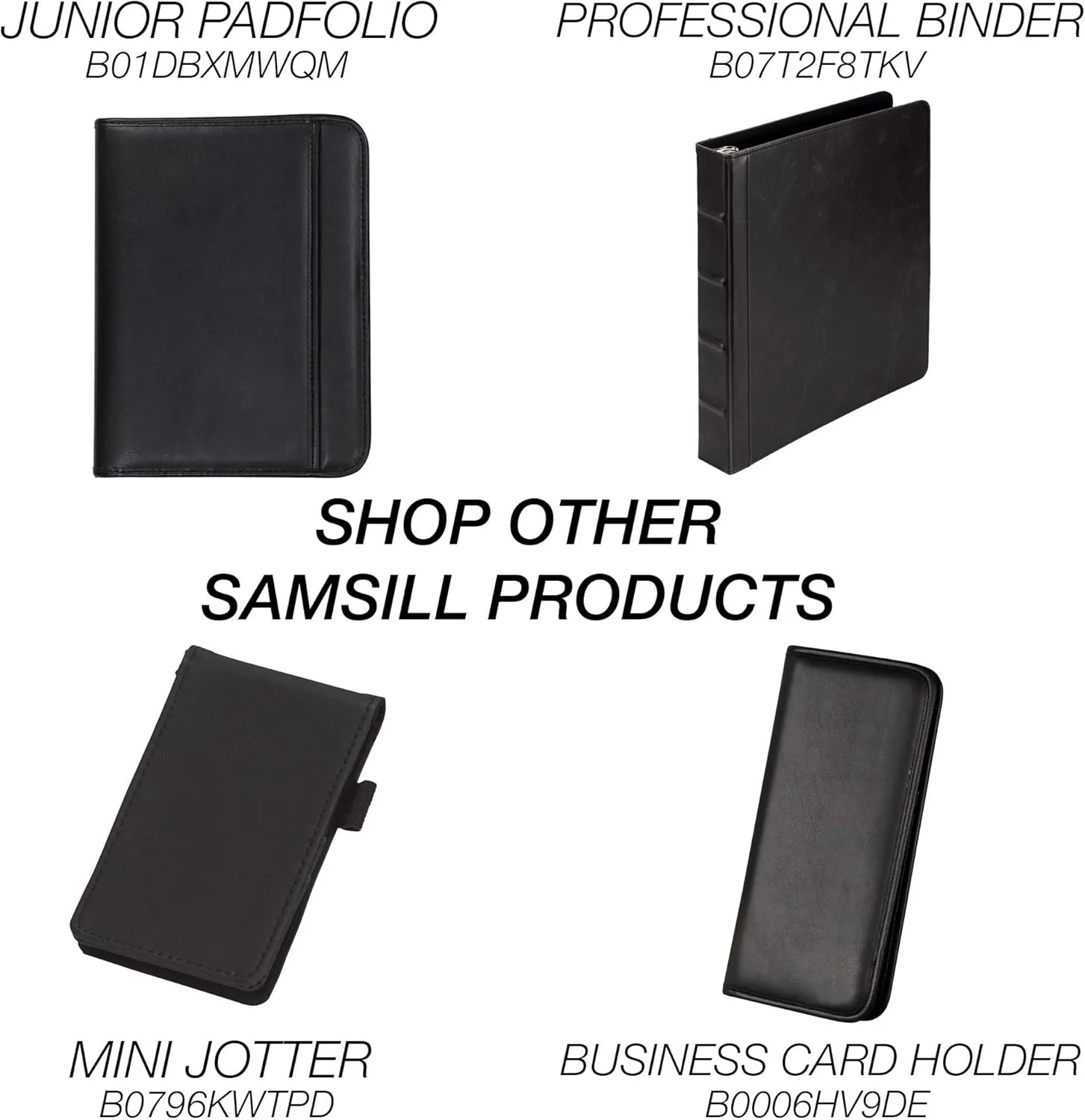 Samsill Professional Padfolio with Secure Zippered Closure, 10.1 Inch Tablet Sleeve, and 8.5 by 11 Inch Notepad, Black