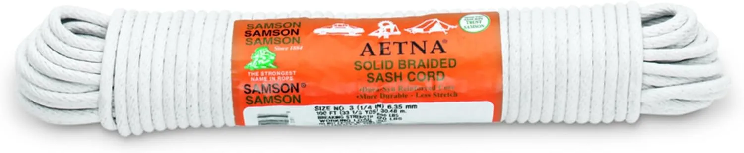 Samson Rope 021-120-05 3/8X100 Cotton Sash Cord, 002024