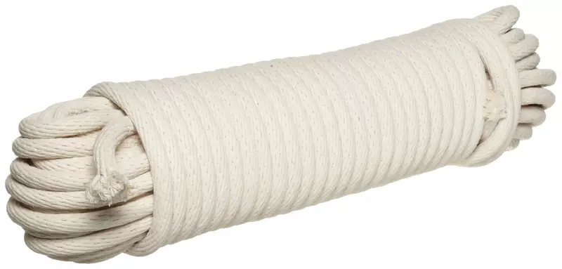 Small Parts 004032001060 Cotton Tiger Sash Cord in Hank, #16, 1/2" Diameter, 100' Length, 800 lbs Strength