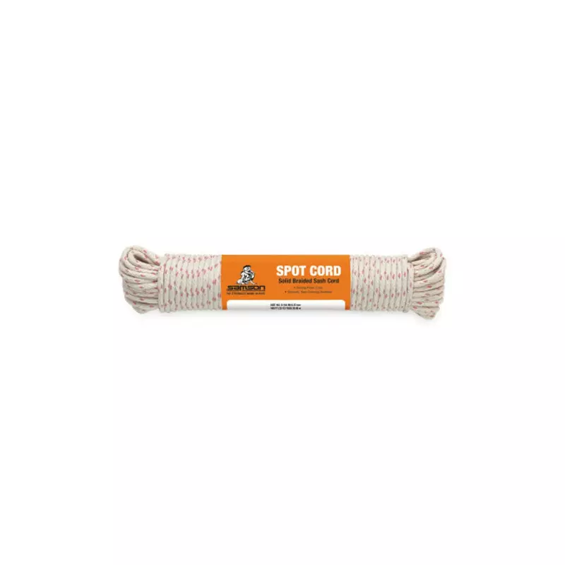 Small Parts 001014001060 Cotton Spot Sash Cord in Hank, #7, 7/32" Diameter, 100' Length, 830 lbs Strength