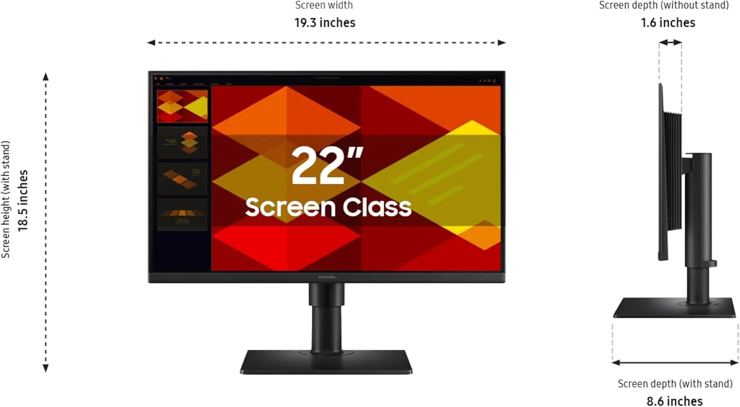 Samsung S40GD Borderless Business Monitor with IPS Panel, 100Hz Refresh Rate, Eye Saver Mode, Game Picture Mode
