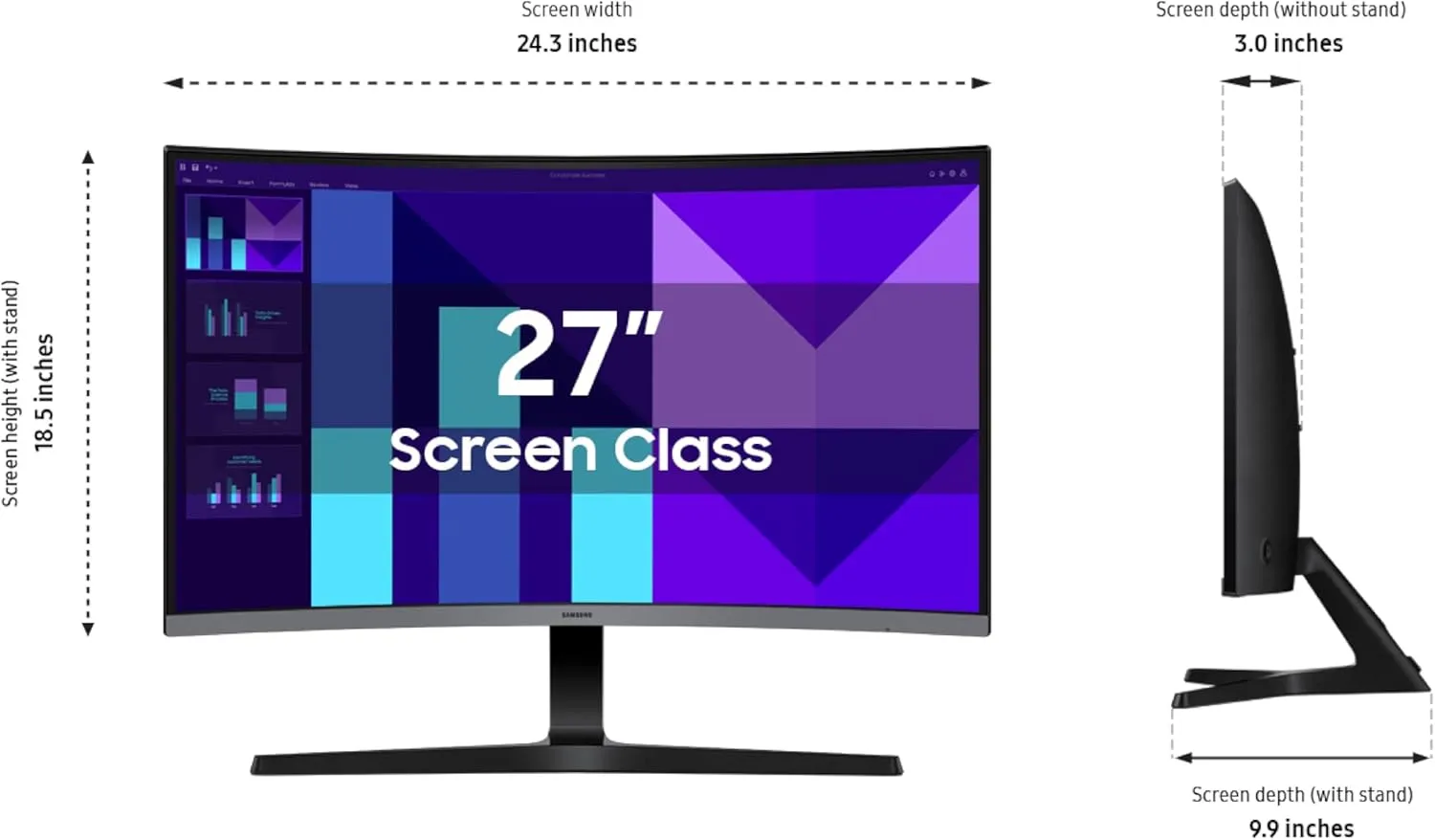 Samsung 27-inch S3 (S39GD) FHD 100Hz Curved Monitor LS27D396GANXZA