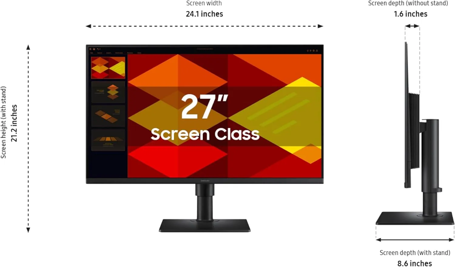 Samsung S40GD Borderless Business Monitor with IPS Panel, 100Hz Refresh Rate, Eye Saver Mode, Game Picture Mode