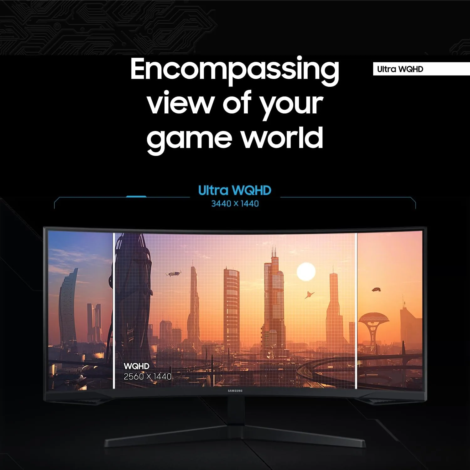 SAMSUNG 34" Odyssey G5 Ultra-Wide Curved Gaming Monitor 3440x1440 165Hz