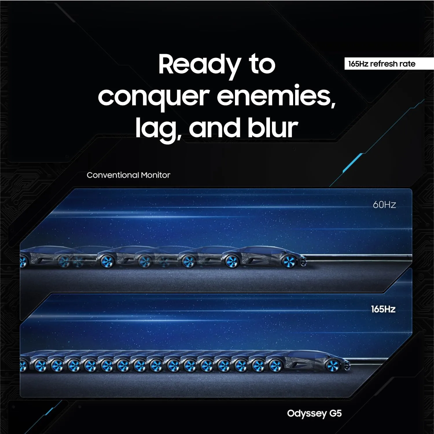 SAMSUNG 34" Odyssey G5 Ultra-Wide Curved Gaming Monitor 3440x1440 165Hz