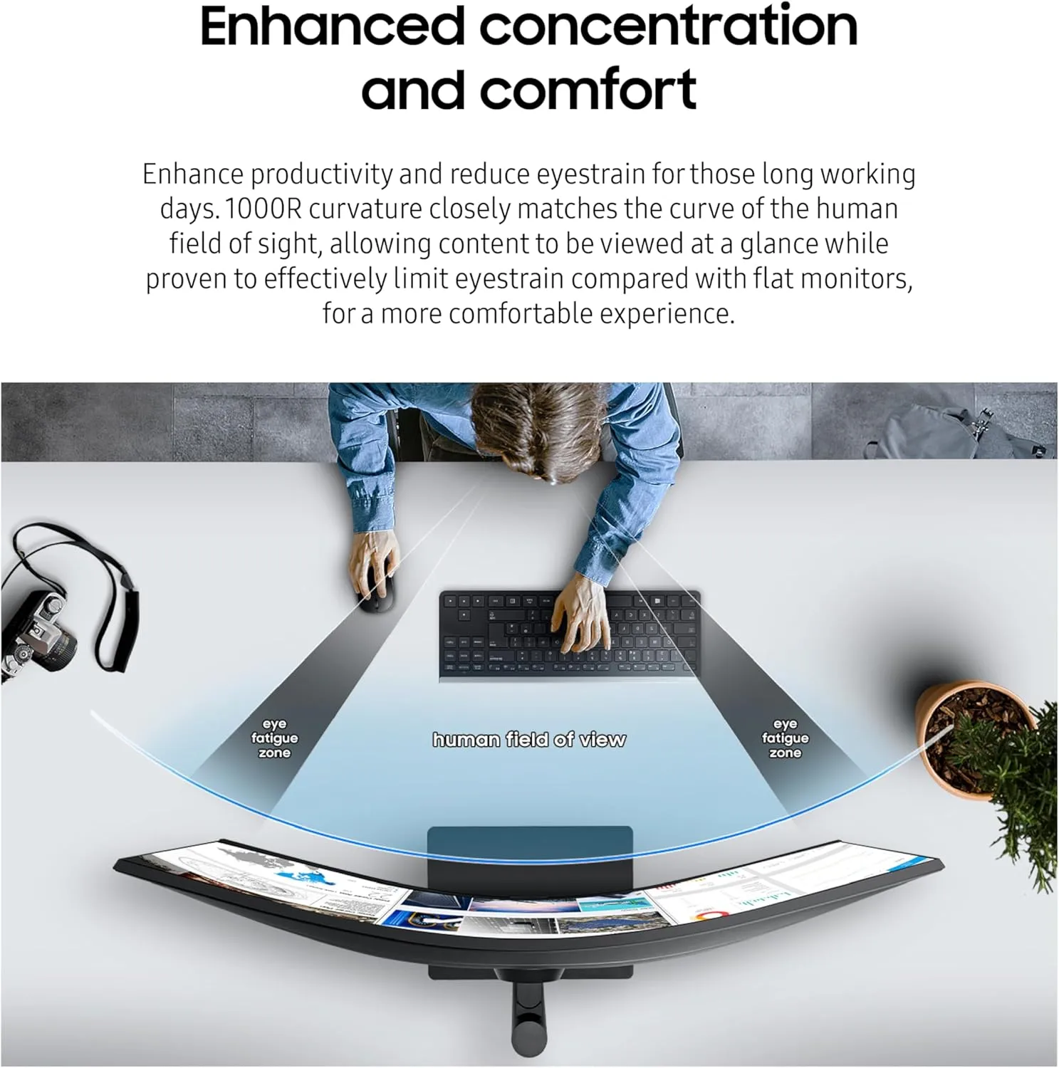 SAMSUNG Viewfinity S65UA Series 34-Inch Ultrawide QHD Curved Monitor, 100Hz, USB-C, HDR10 (1 Billion Colors)