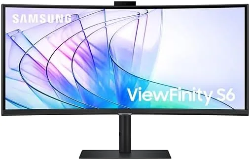 SAMSUNG 34” ViewFinity S65VC Ultrawide QHD Curved Monitor with FHD Camera