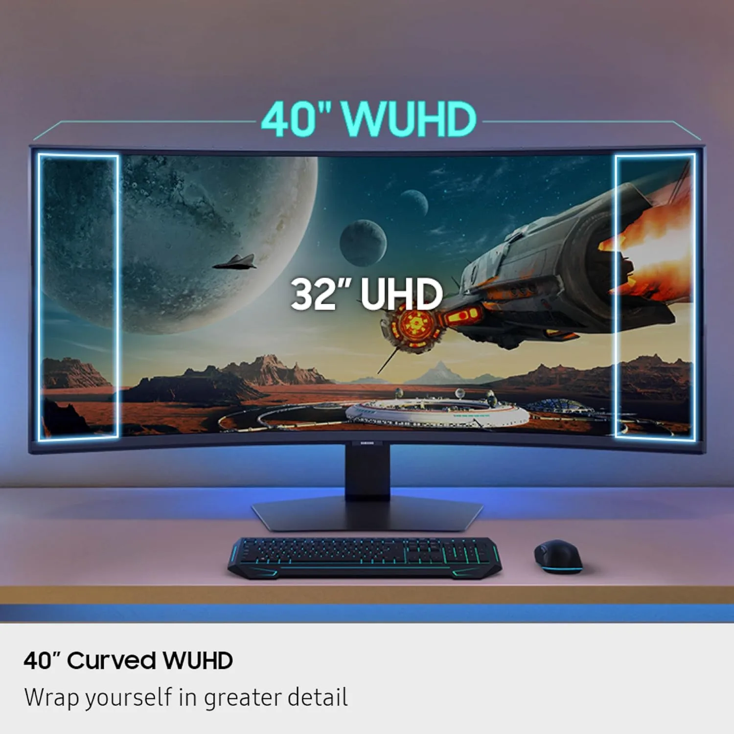 Samsung 40" Odyssey G7 (G75F) WUHD Curved Gaming Monitor 180Hz 1ms