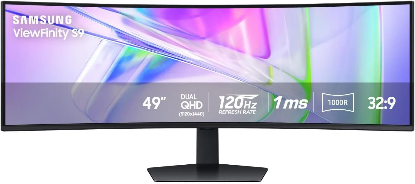 Samsung 49” Business Curved Ultrawide Dual QHD Monitor LS49C954UANXZA