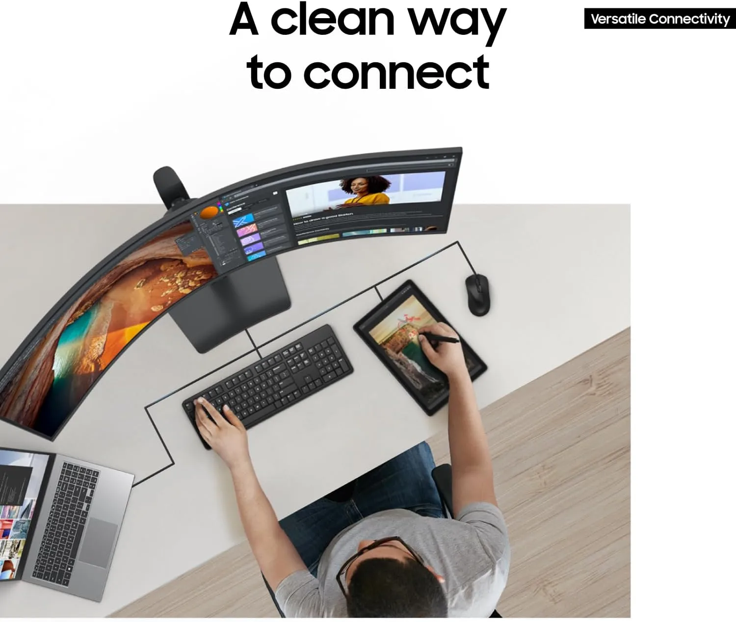 Samsung 49” Business Curved Ultrawide Dual QHD Monitor LS49C954UANXZA