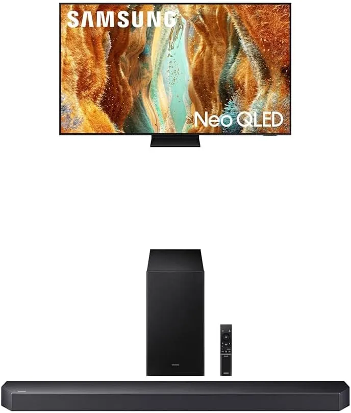 Samsung 55-Inch Neo QLED QN70F 4K Mini LED Smart TV (2025) with Q600F Soundbar