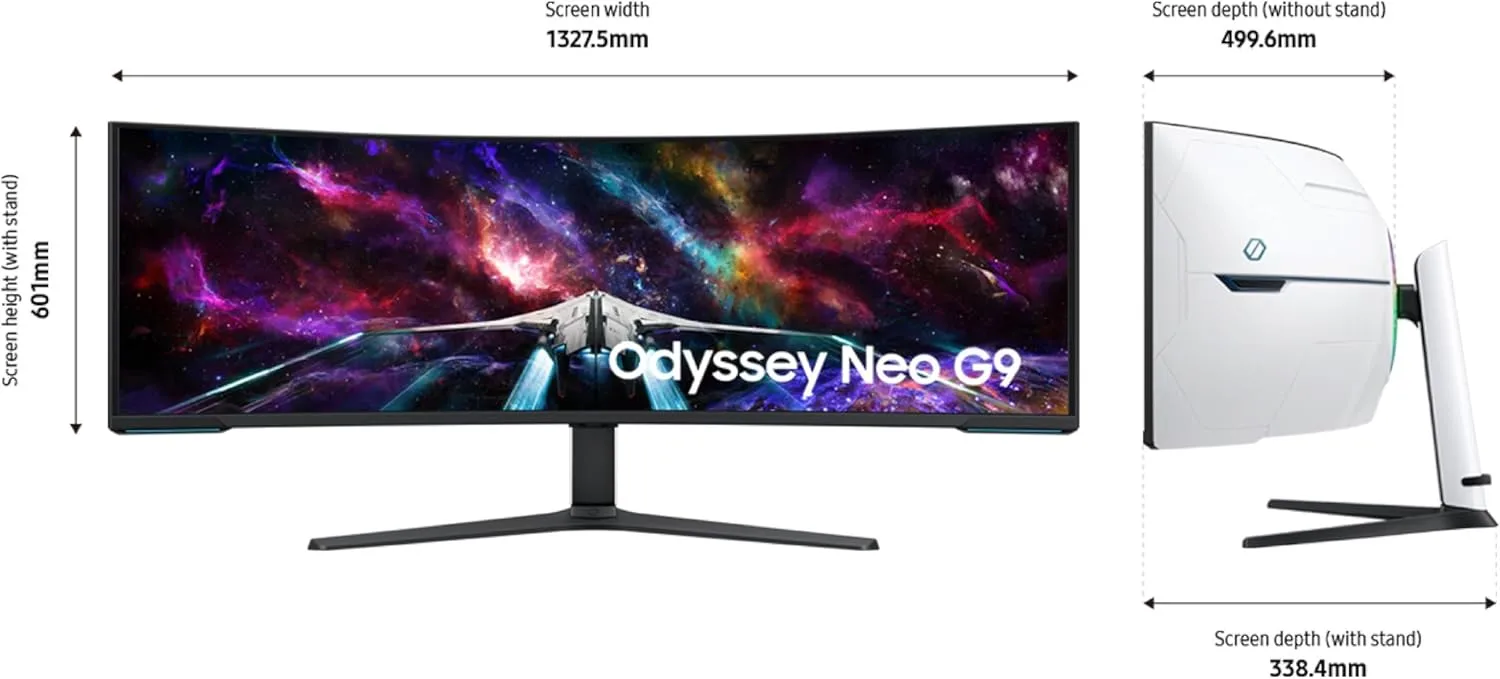 SAMSUNG 57" Odyssey Neo G9 Dual UHD Curved Gaming Monitor 240Hz 1ms