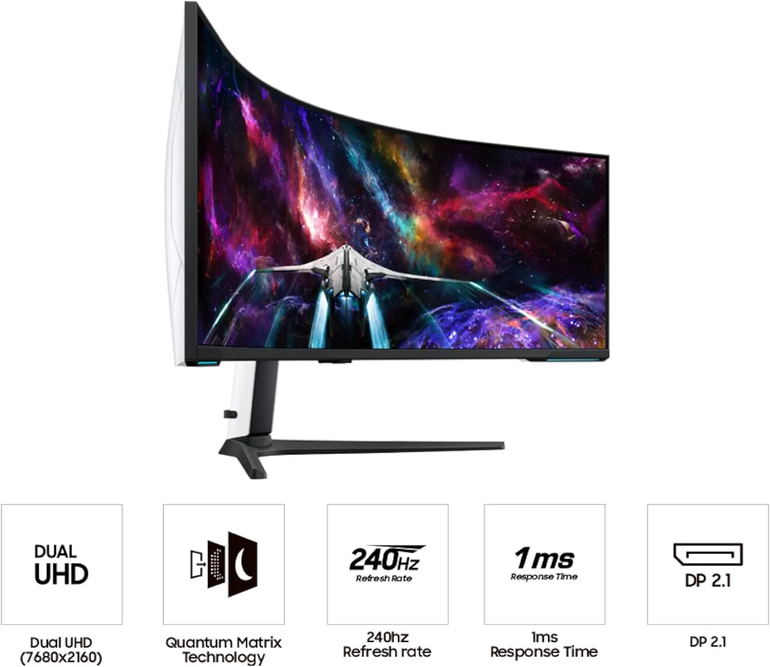 SAMSUNG 57" Odyssey Neo G9 Dual UHD Curved Gaming Monitor 240Hz 1ms