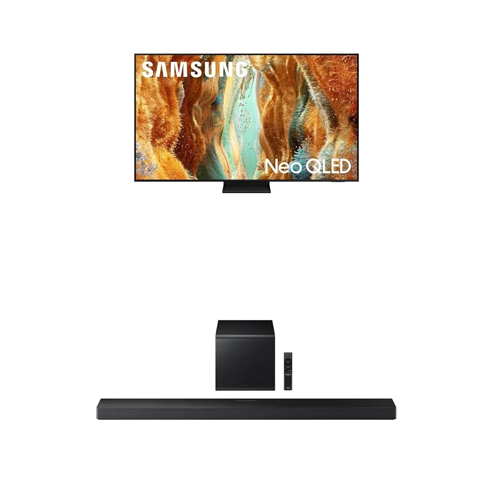 Samsung 65-Inch Neo QLED QN70F 4K Mini LED Smart TV w/ QS700F Soundbar
