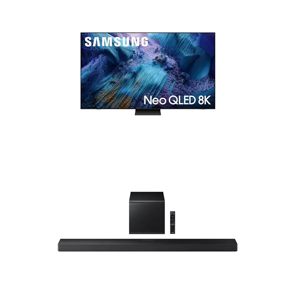 Samsung 75-Inch Neo QLED QN990F 8K Mini LED Smart TV with QS700F Soundbar