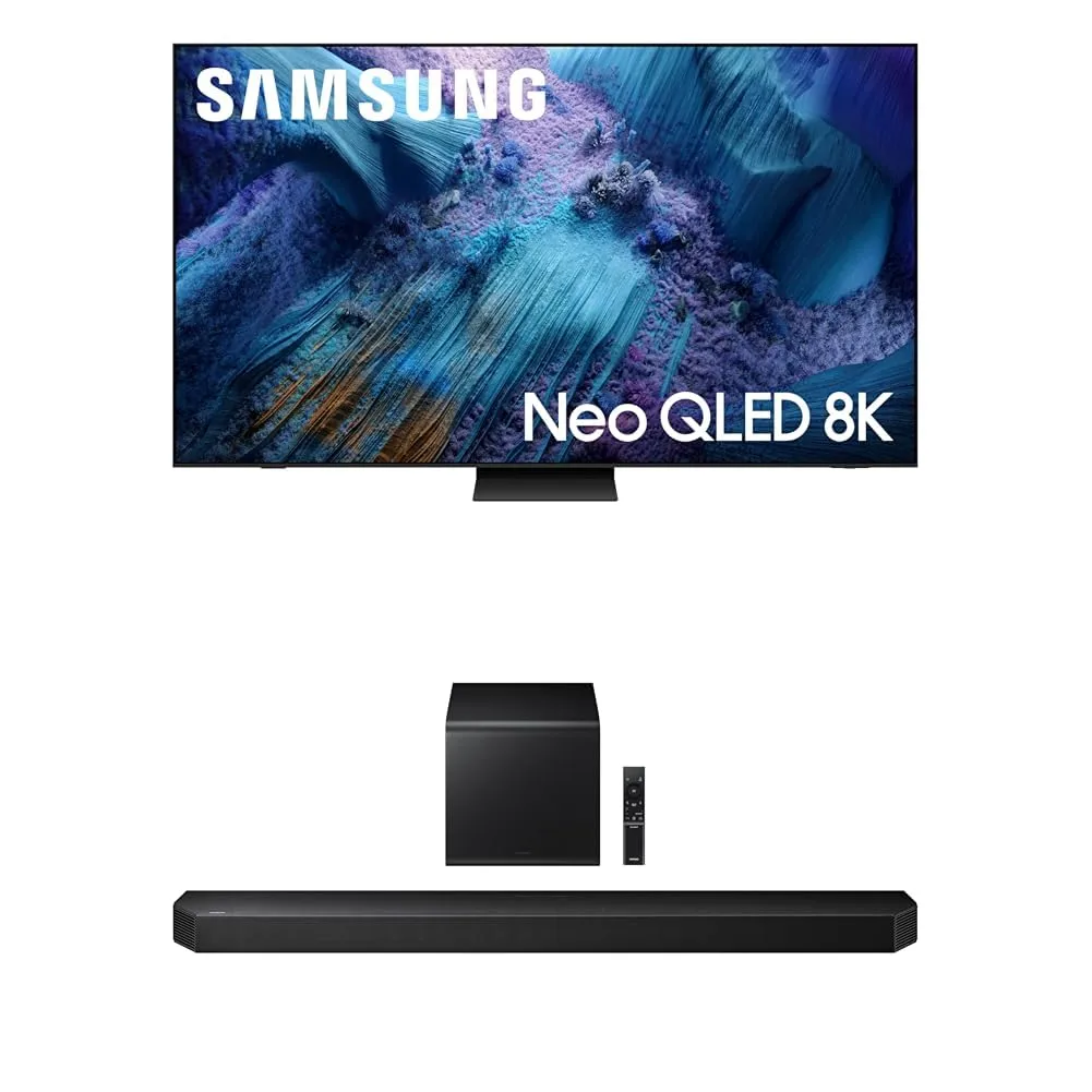 Samsung 85-Inch Neo QLED QN990F 8K Mini LED Smart TV with Q800F Soundbar