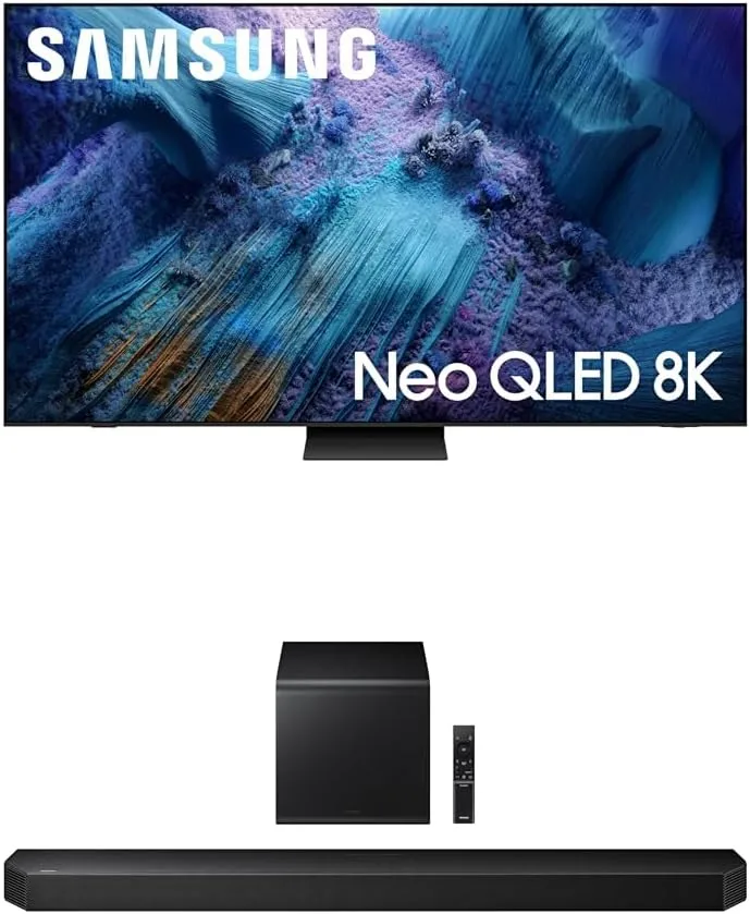 Samsung 85-Inch Neo QLED QN990F 8K Mini LED Smart TV with Q800F Soundbar