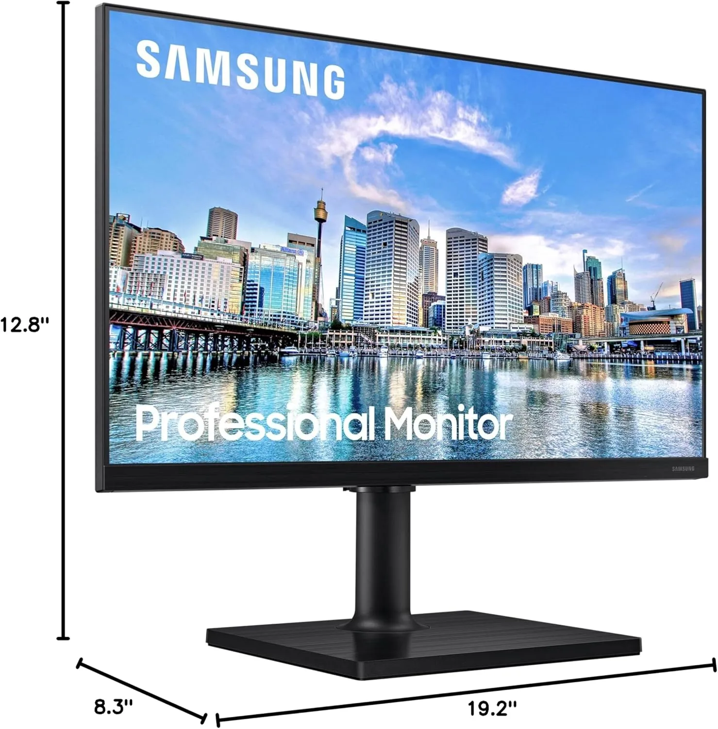 SAMSUNG FT45 Series FHD 1080p IPS Business Monitor, 75Hz, HDMI/DisplayPort, USB Hub, Height-Adjustable Stand, 3 Yr Warranty