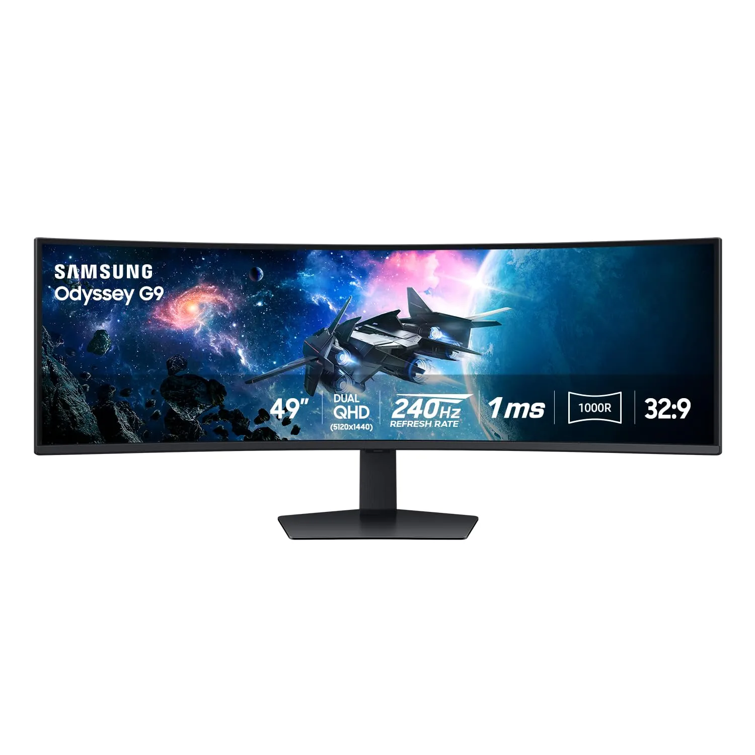SAMSUNG 49" Odyssey G9 DQHD 1000R Curved Gaming Monitor, 240Hz, 1ms, VESA DisplayHDR 1000