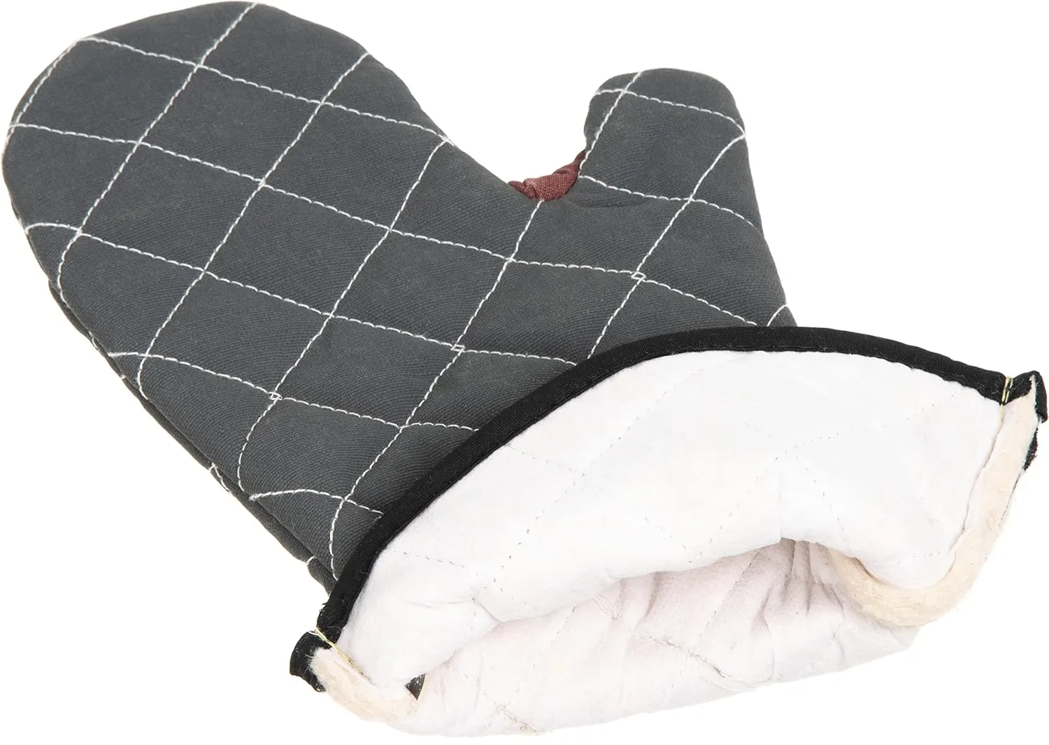San Jamar Bestguard Oven Mitt with Reinforced Webguard Plus, Cotton, 15 Inches, Black