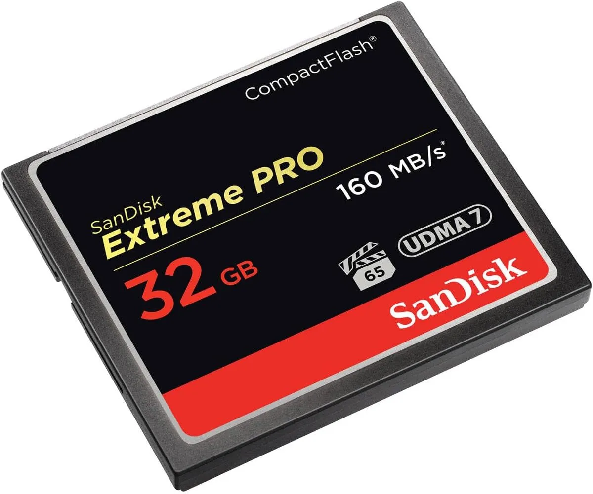 SanDisk 32GB Extreme Pro CompactFlash Card - 160MB/s Read, 150MB/s Write