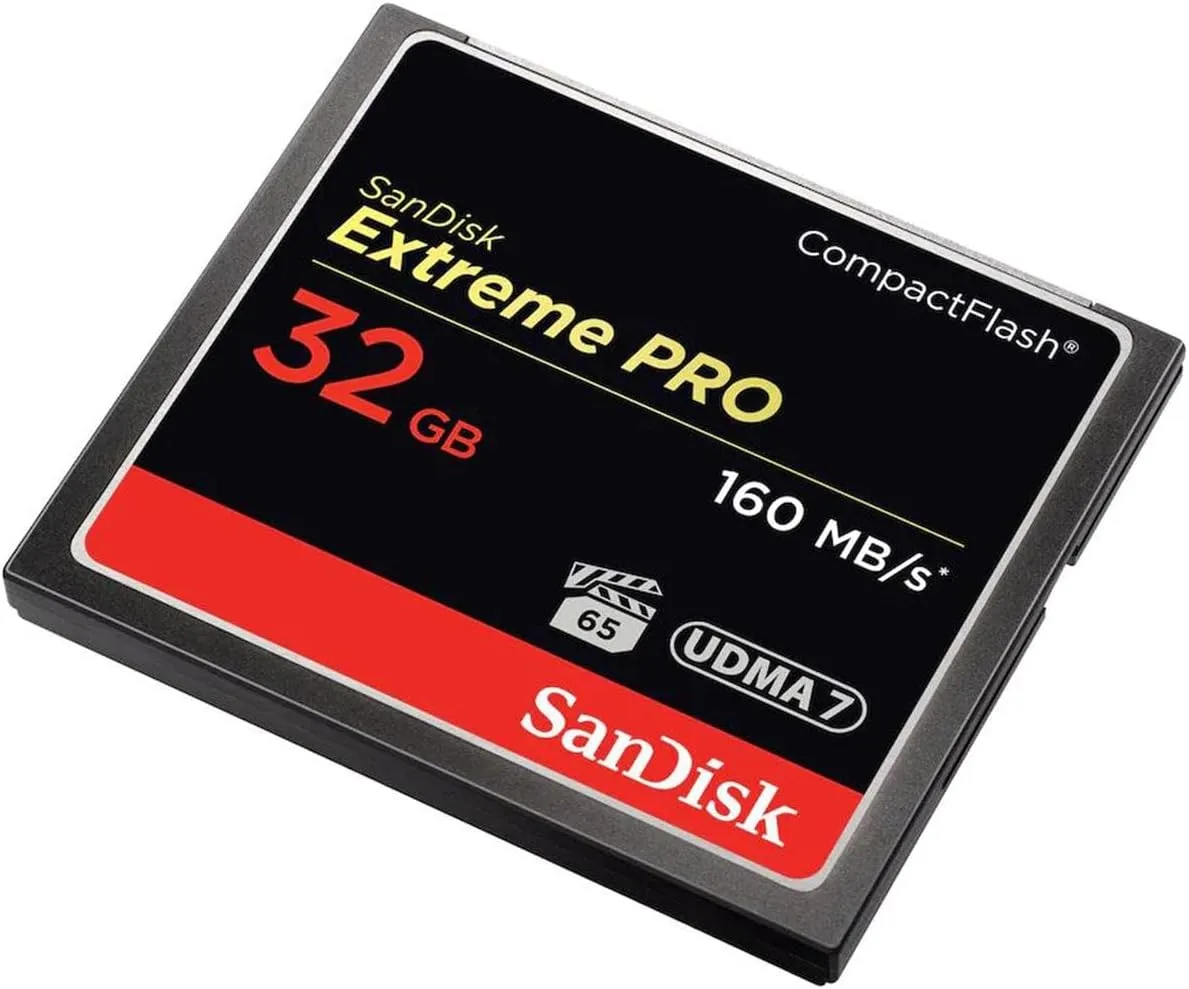 SanDisk 32GB Extreme Pro CompactFlash Card - 160MB/s Read, 150MB/s Write