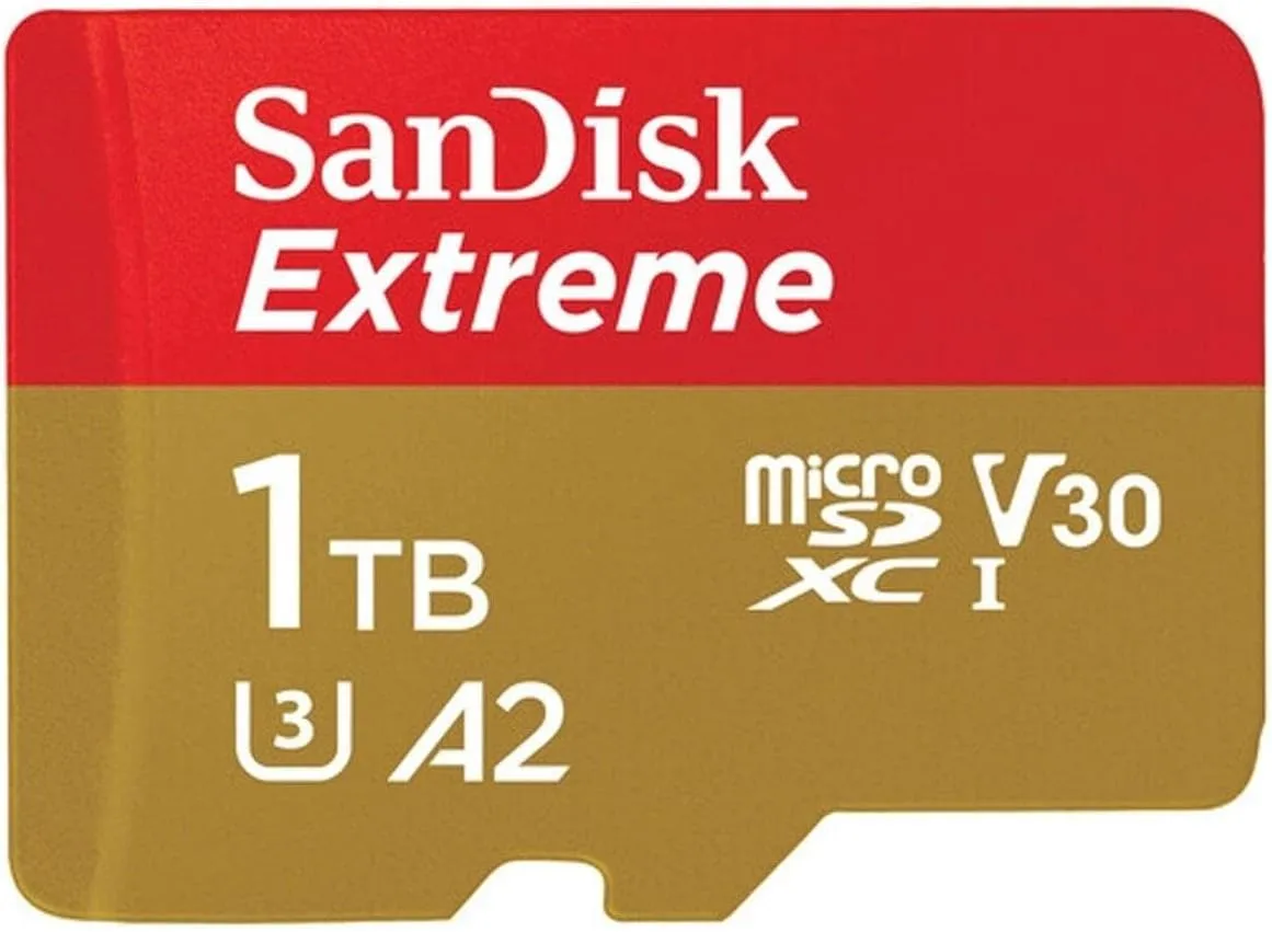 SanDisk Extreme 1TB UHS-I U3 microSDXC Memory Card with SD Adapter